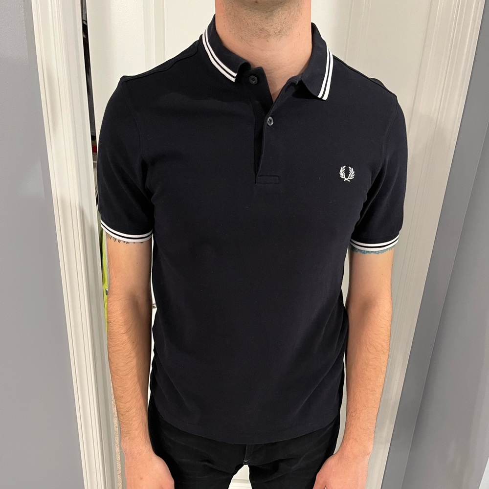 Fred Perry Twin Tipped Polo Navy